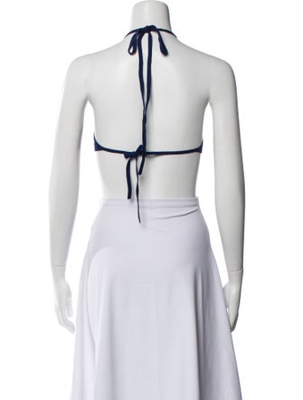 Dries Van Noten Striped Square Neckline Crop Top