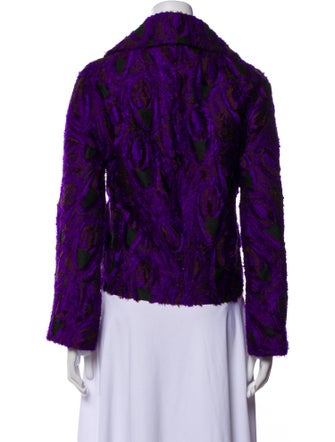 Dries Van Noten Printed Faux Fur Jacket