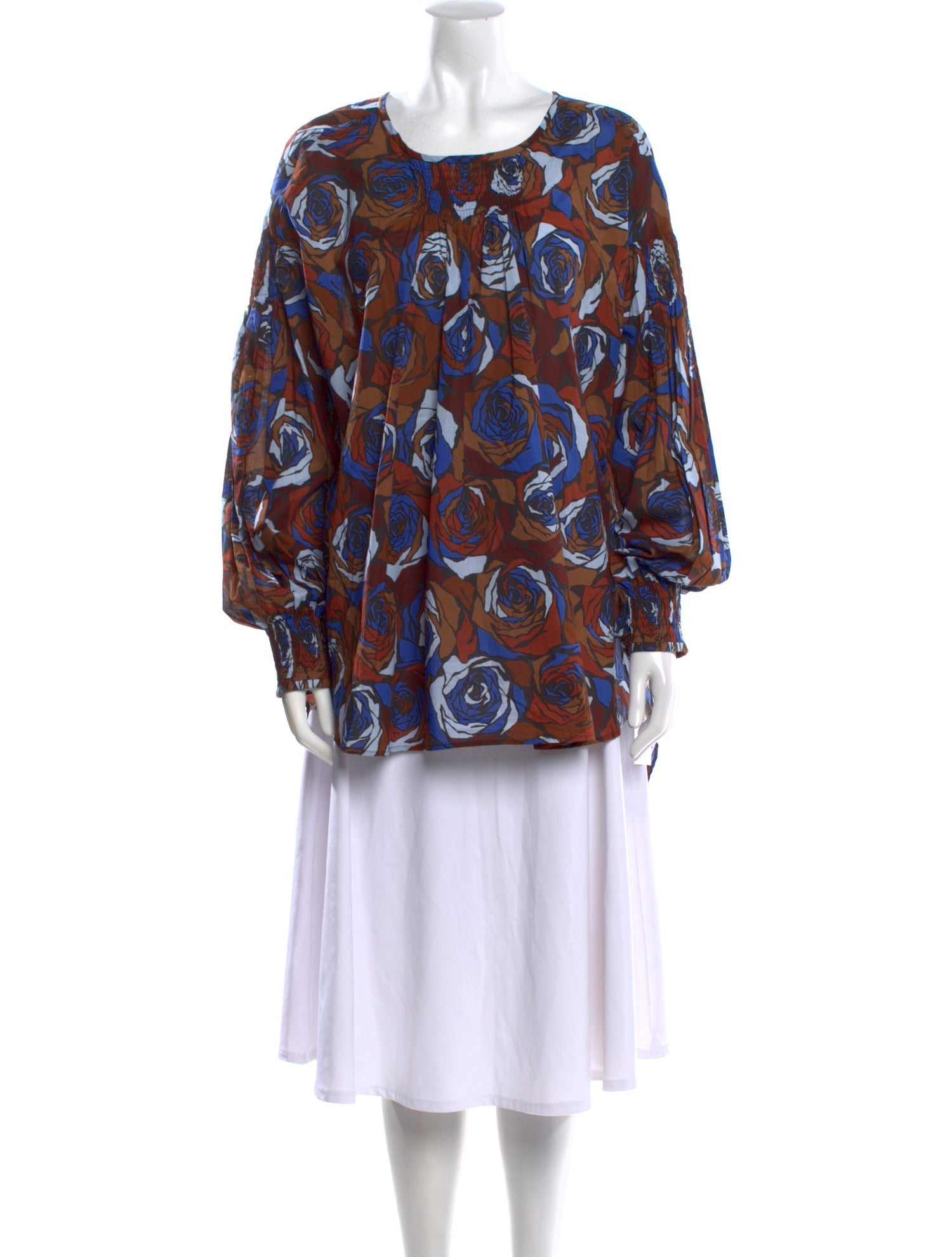 Dries Van Noten Floral Print Crew Neck Tunic