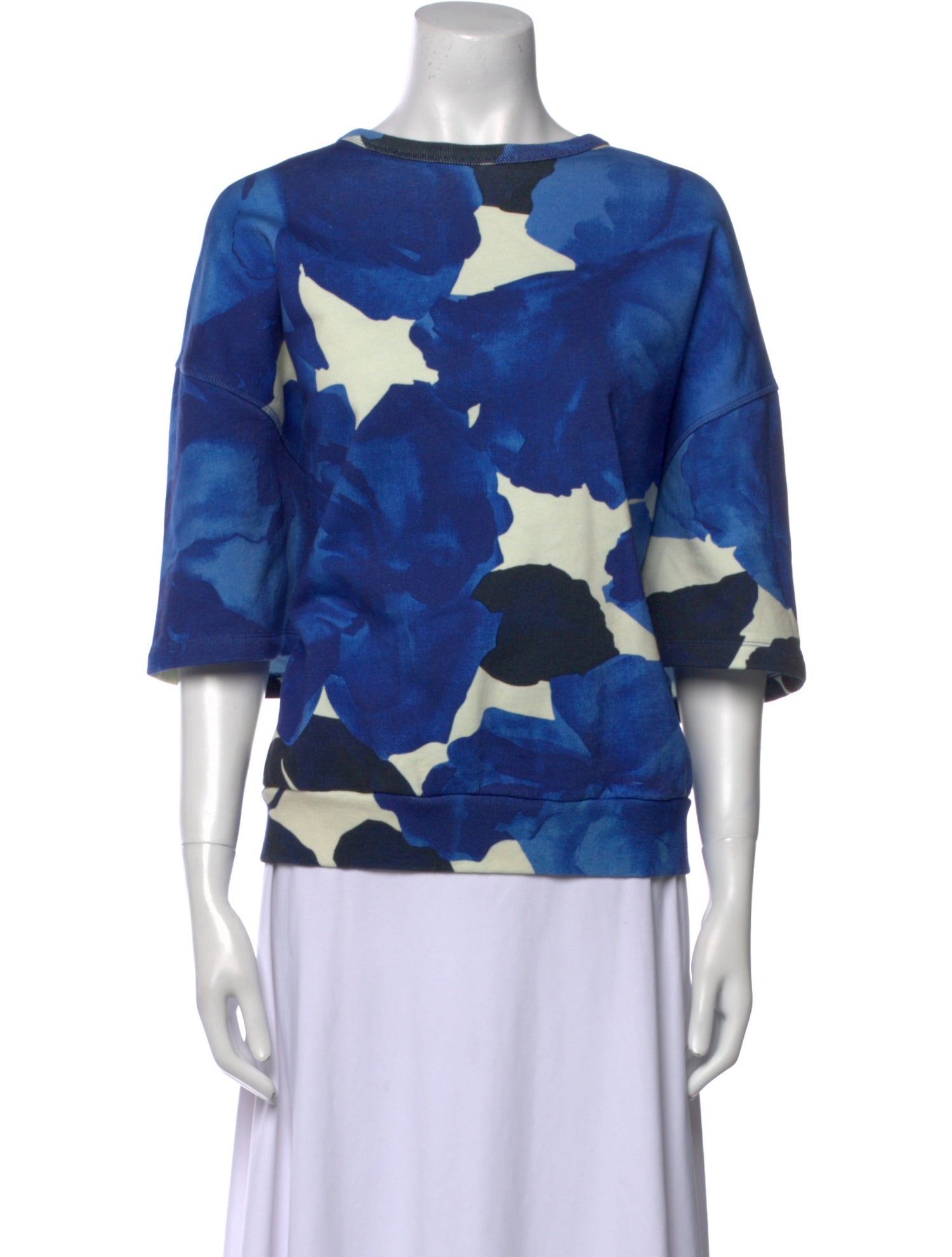 Dries Van Noten Printed Bateau Neckline Blouse