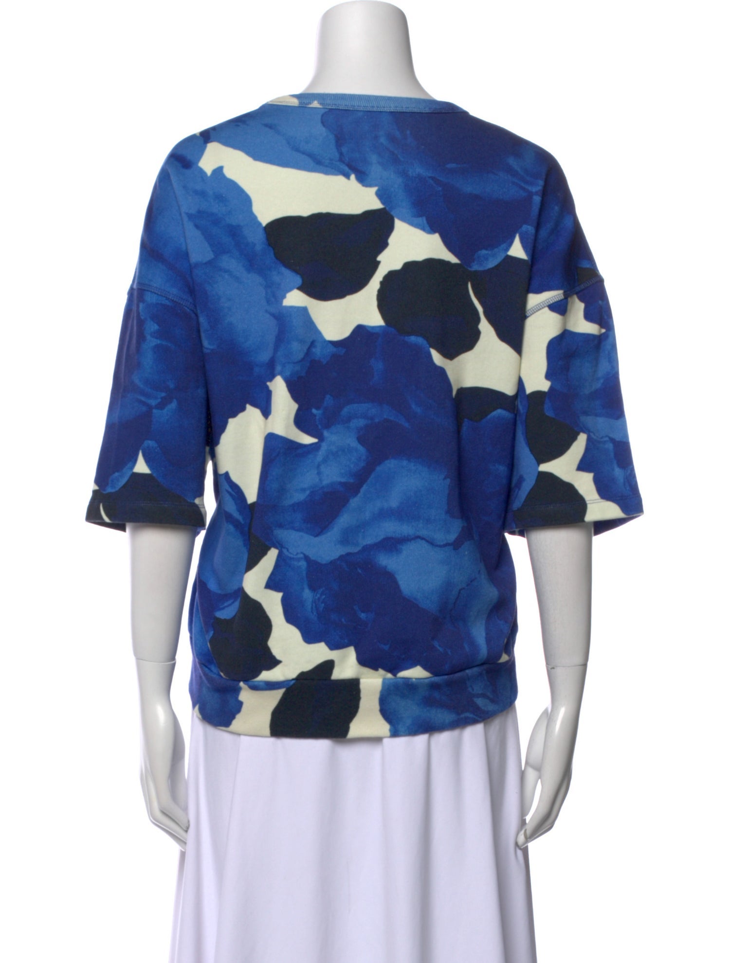 Dries Van Noten Printed Bateau Neckline Blouse