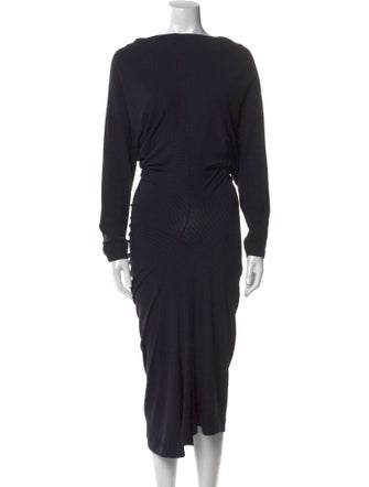 Dries Van Noten Bateau Neckline Long Dress
