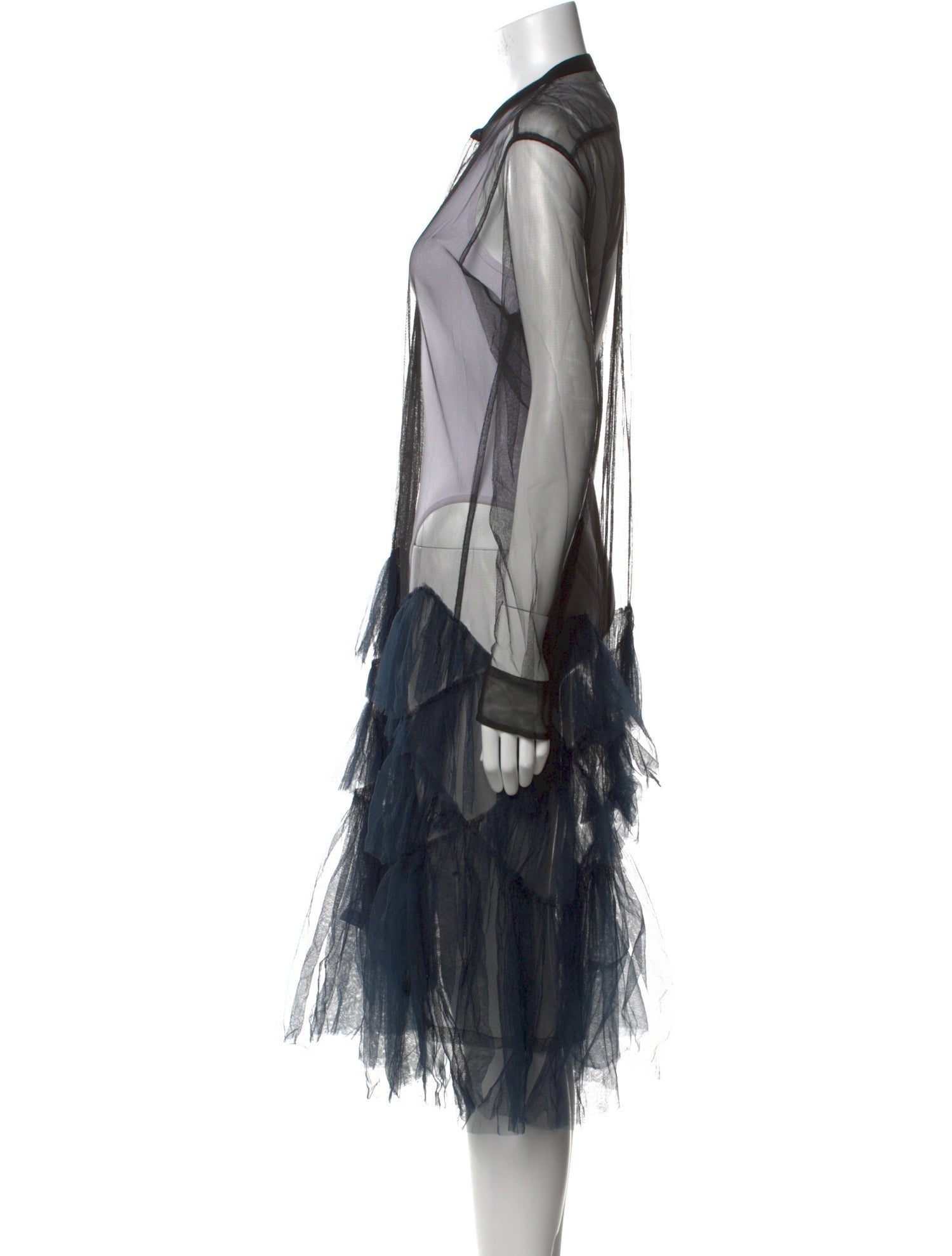 Dries Van Noten Lace Pattern Knee-Length Dress