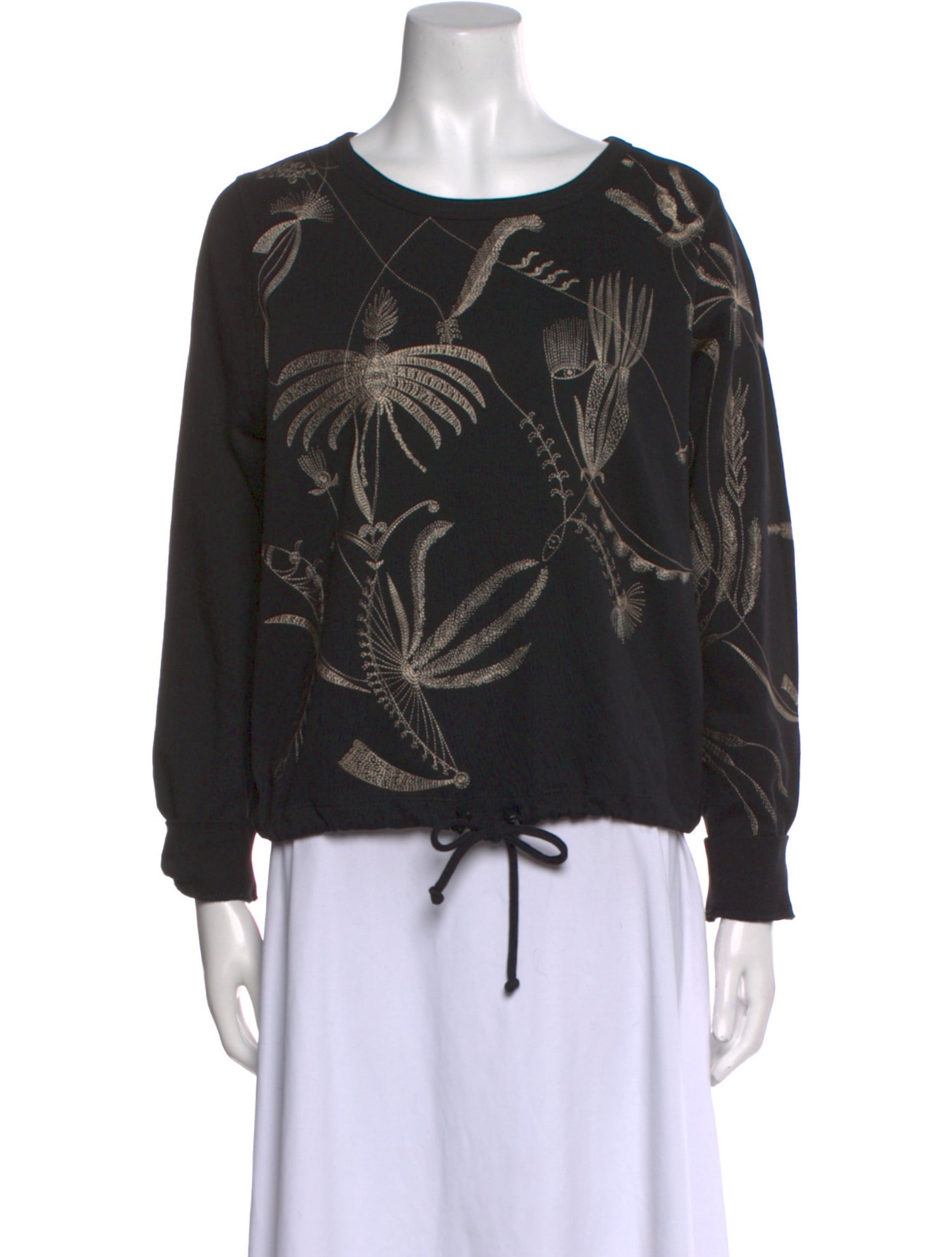 Dries Van Noten Printed Scoop Neck Sweatshirt