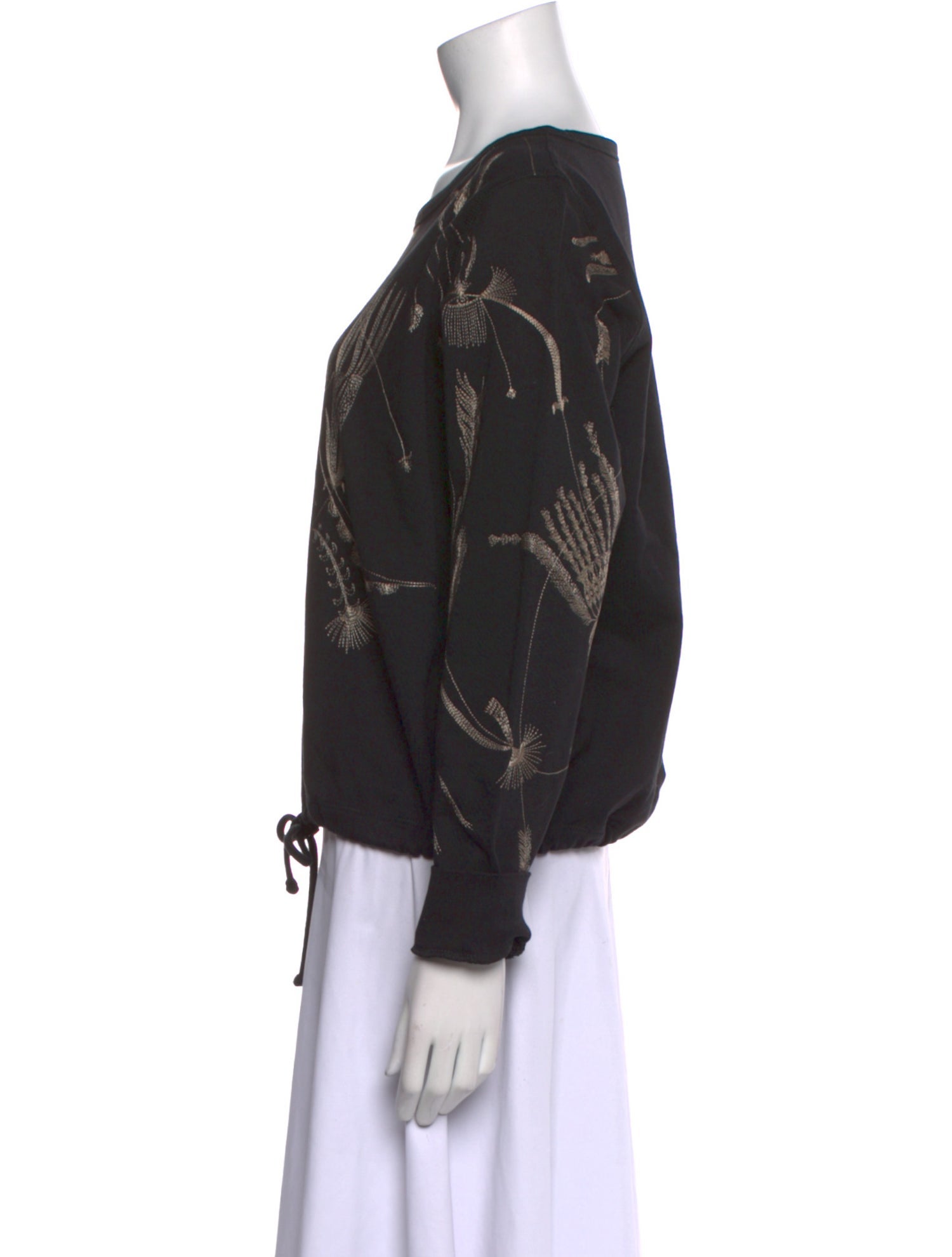 Dries Van Noten Printed Scoop Neck Sweatshirt