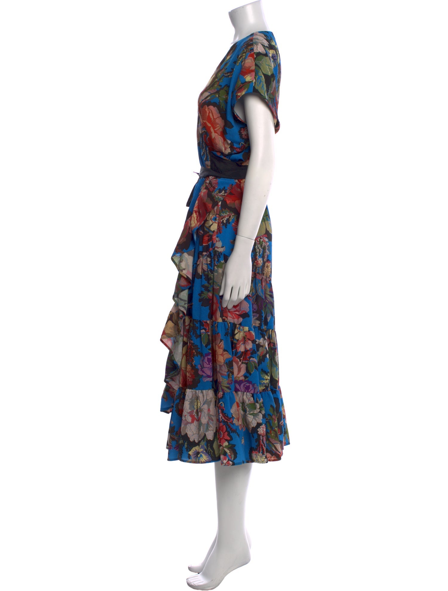 Dries Van Noten Floral Print Midi Length Dress
