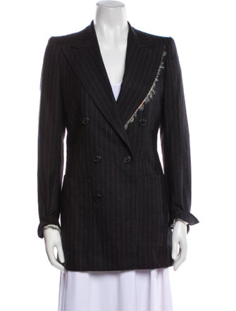Dries Van Noten Wool Striped Blazer