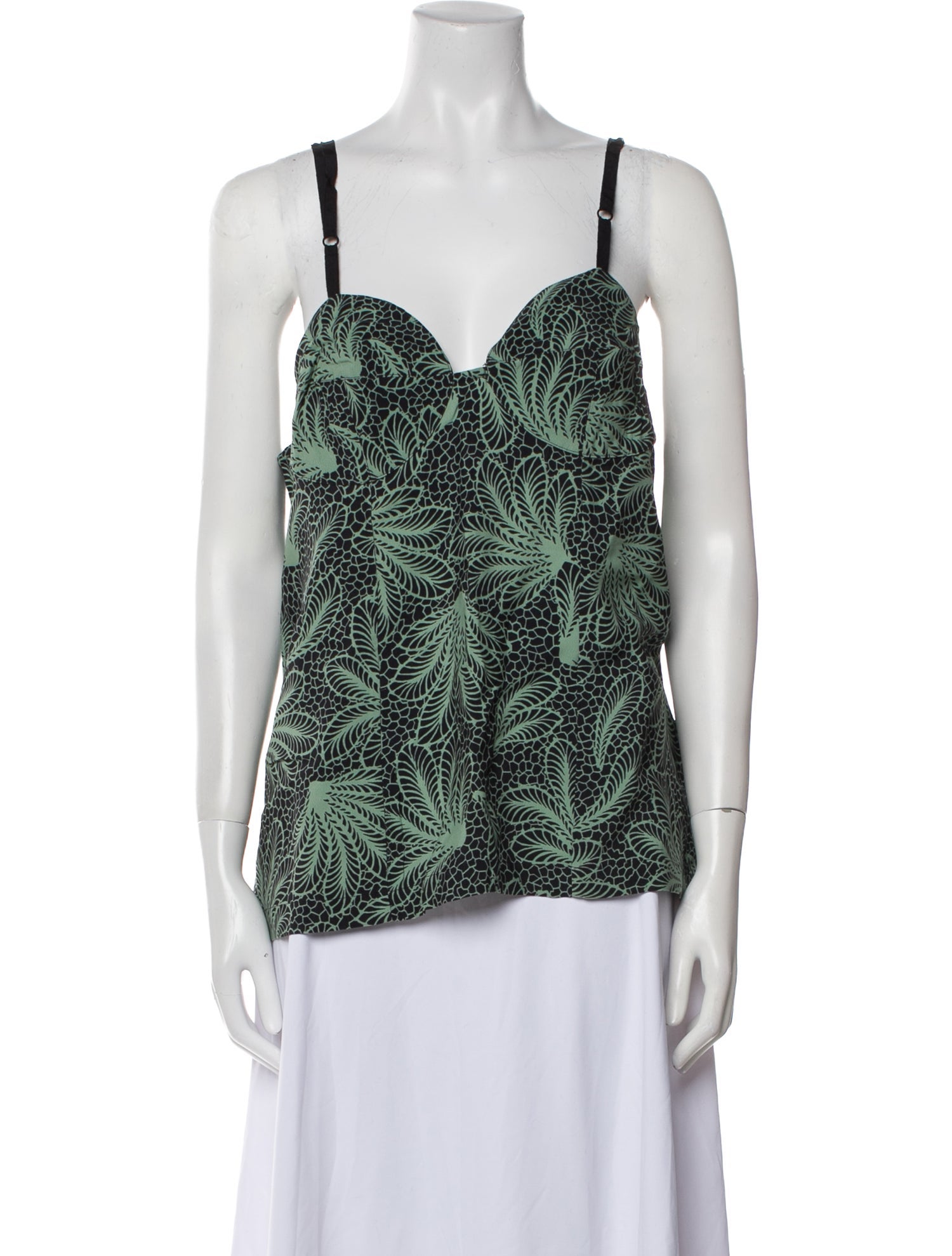 Dries Van Noten Printed Square Neckline Top