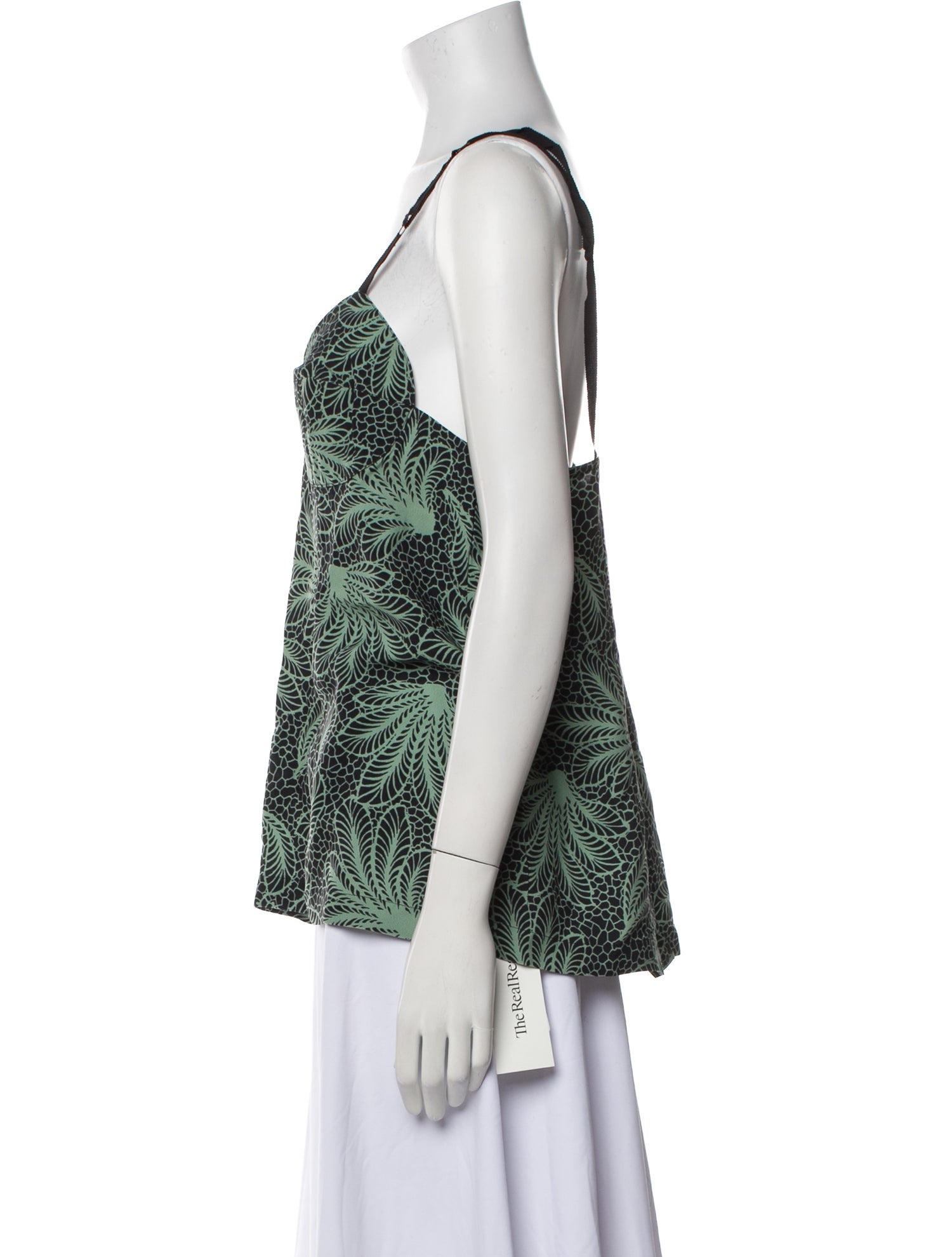 Dries Van Noten Printed Square Neckline Top
