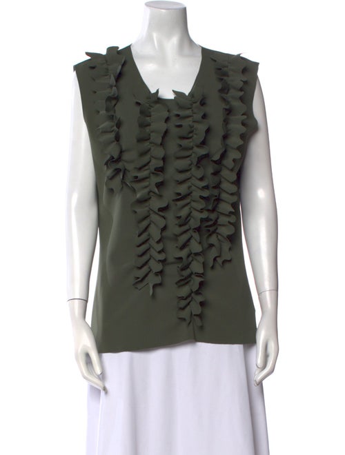 Dries Van Noten Printed Square Neckline Top