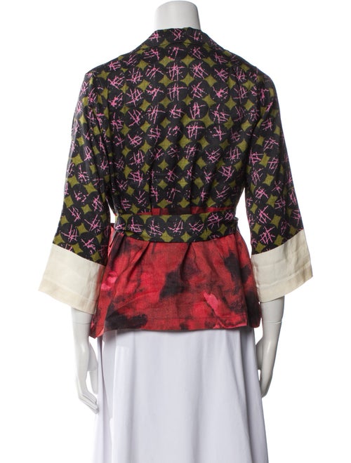 Dries Van Noten Linen Printed Evening Jacket