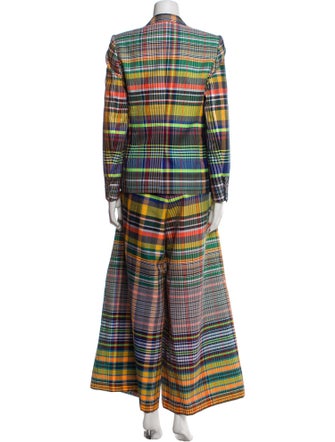 Dries Van Noten Printed Pleated Accents Pantsuit