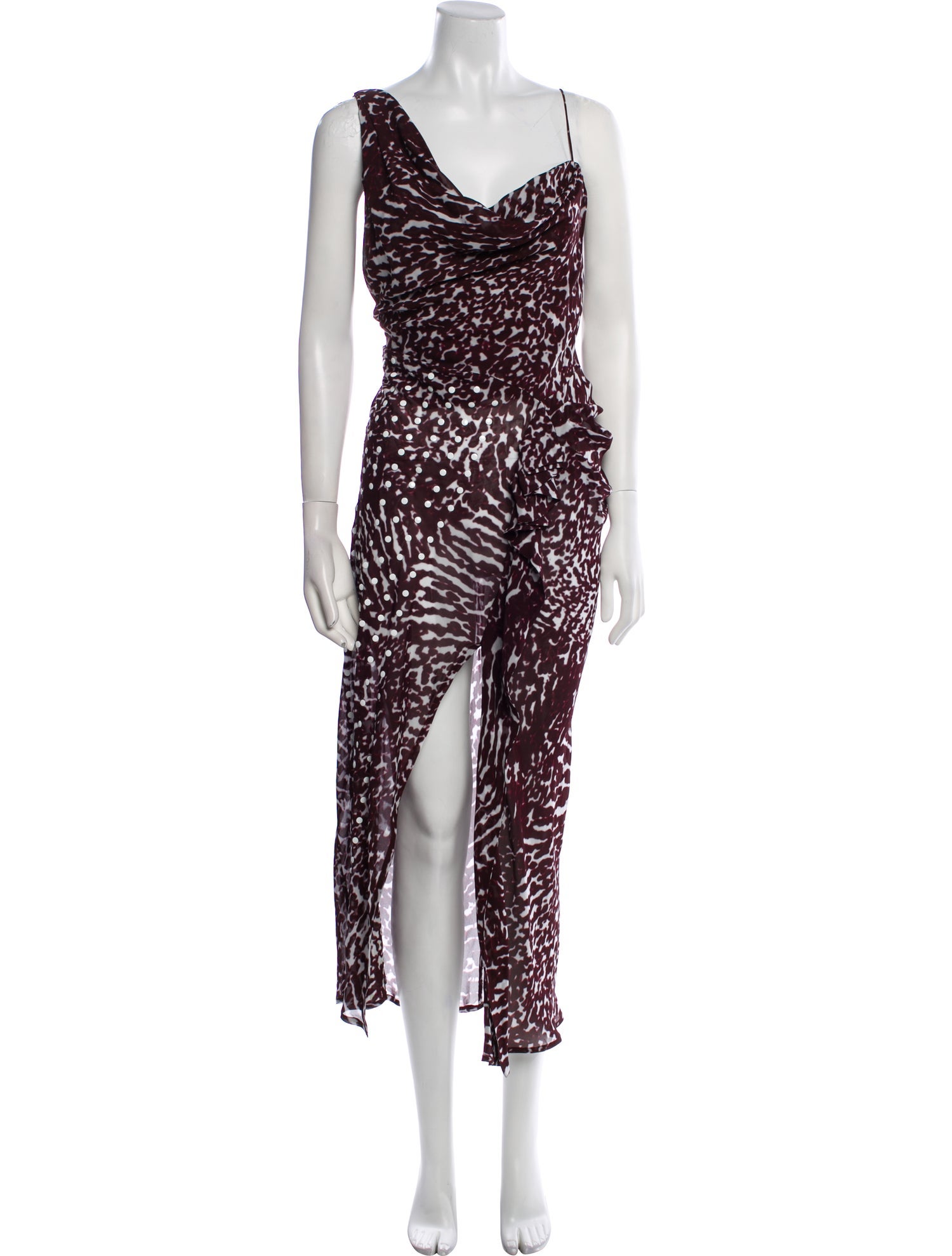 Dries Van Noten Animal Print Long Dress