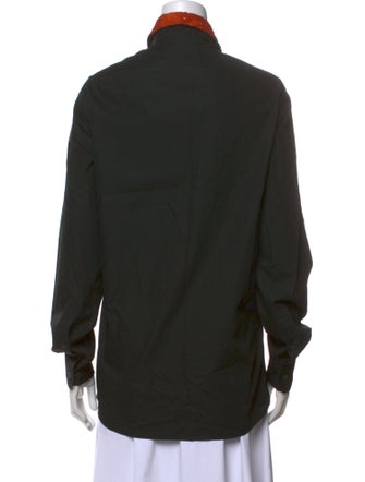Dries Van Noten Long Sleeve Button-Up Top