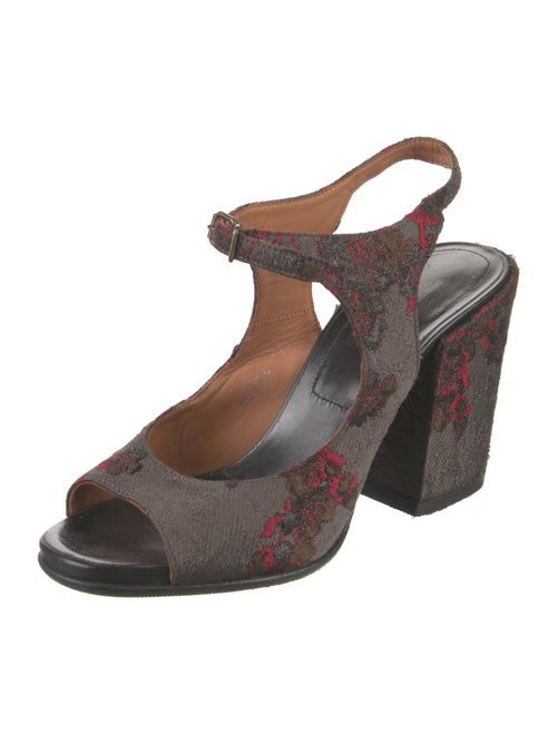 Dries Van Noten Animal Print Slingback Pumps