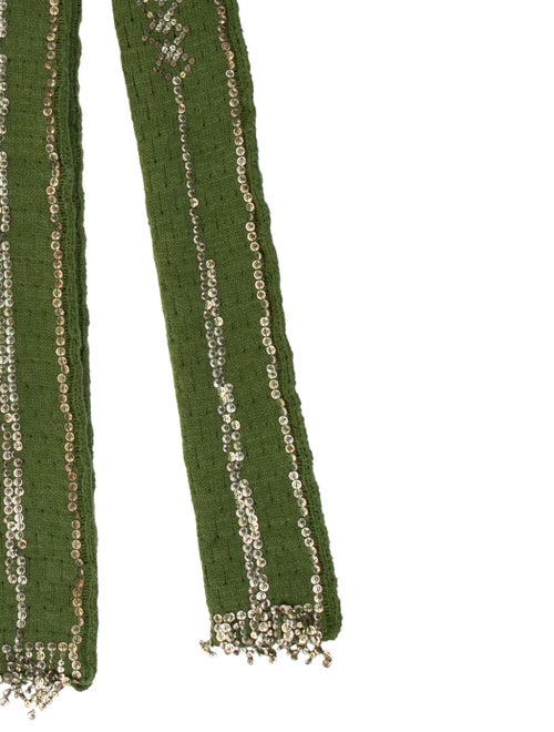 Dries Van Noten Wool Striped Scarf