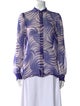 Dries Van Noten Silk Printed Button-Up Top