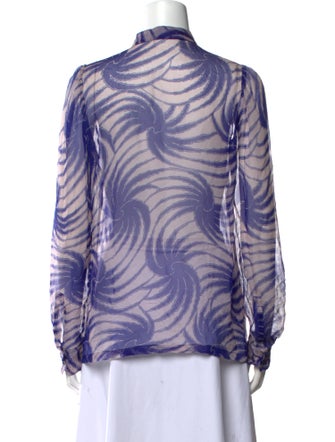 Dries Van Noten Silk Printed Button-Up Top