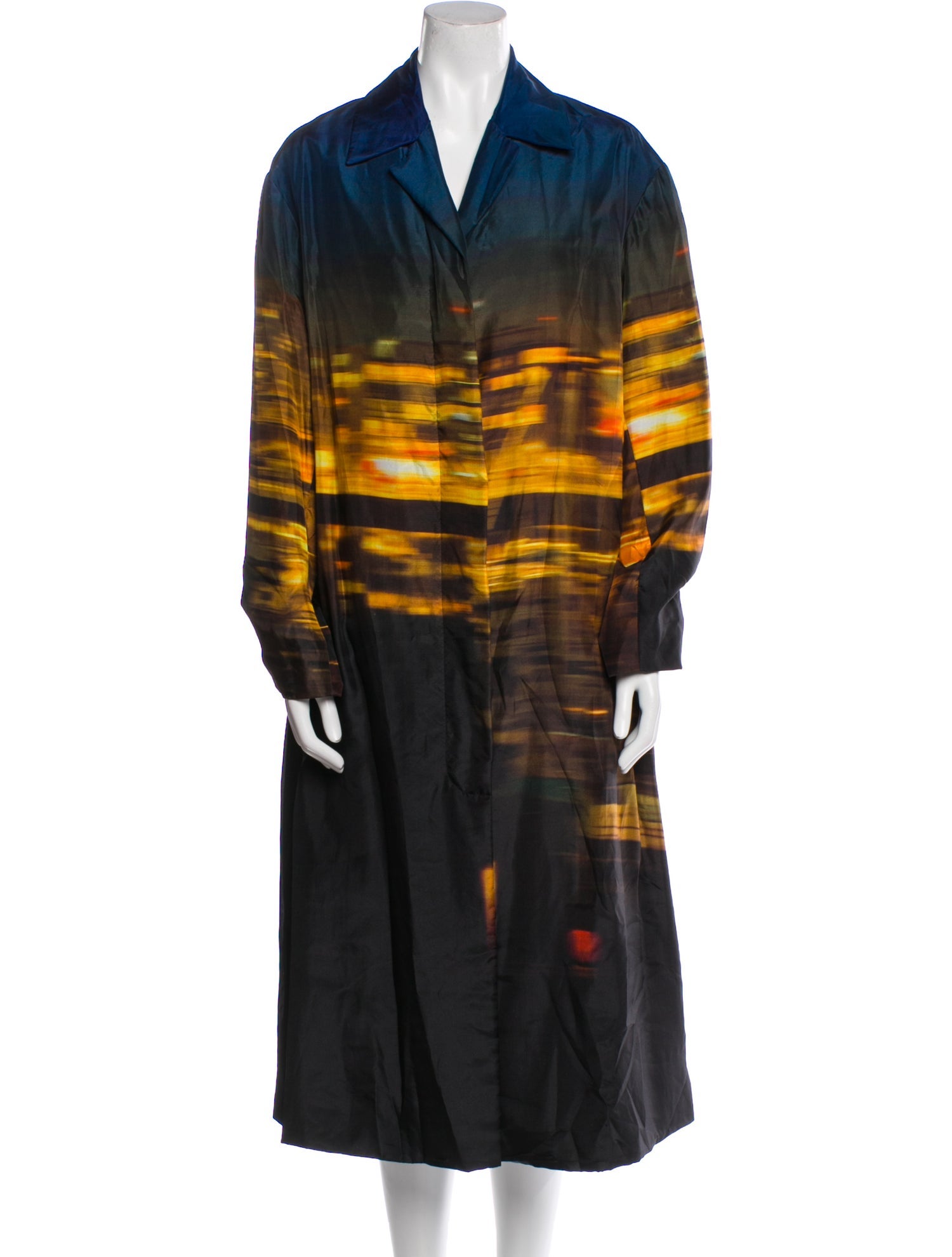Dries Van Noten Silk Printed Coat