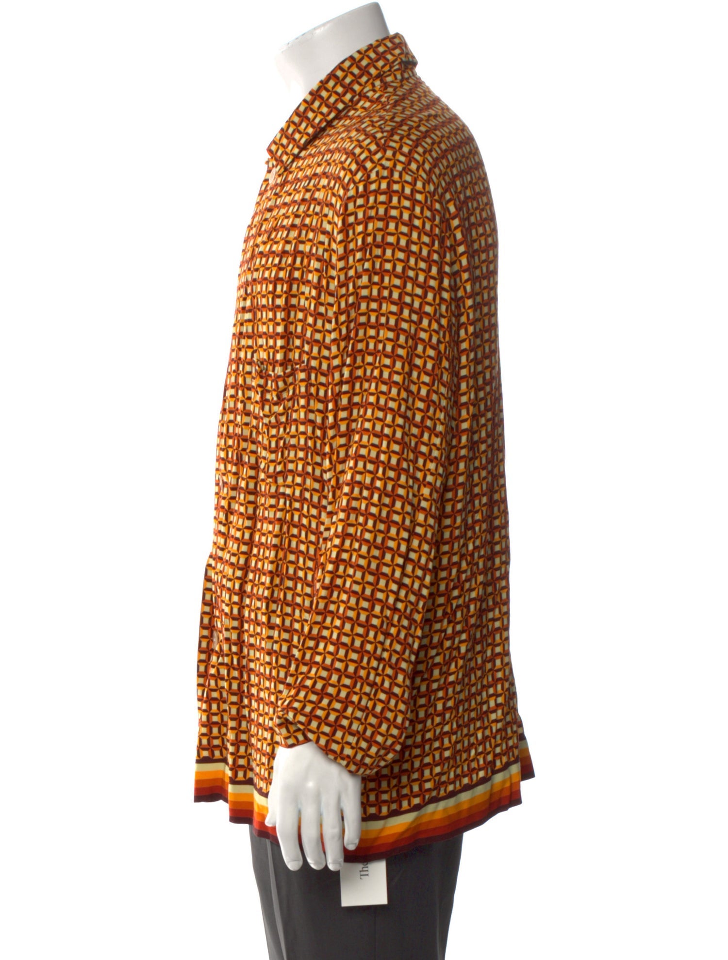 Dries Van Noten Plaid Print Long Sleeve Shirt