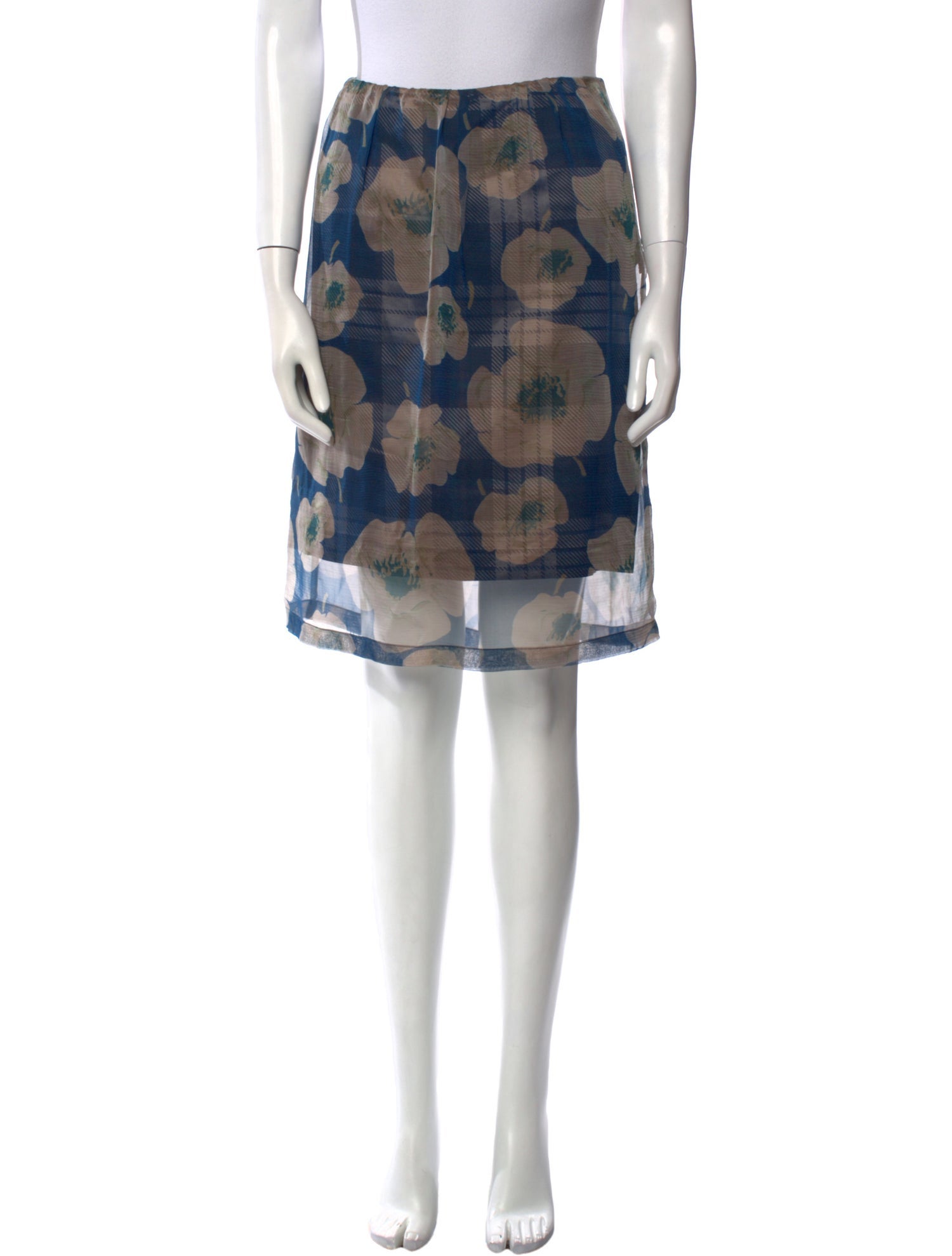 Dries Van Noten Silk Knee-Length Skirt