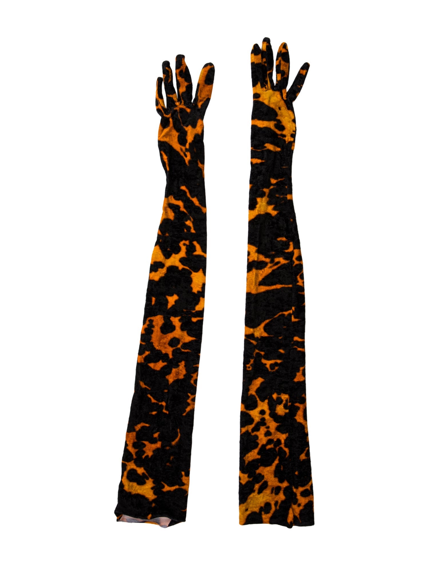 Dries Van Noten Long Animal Print Gloves