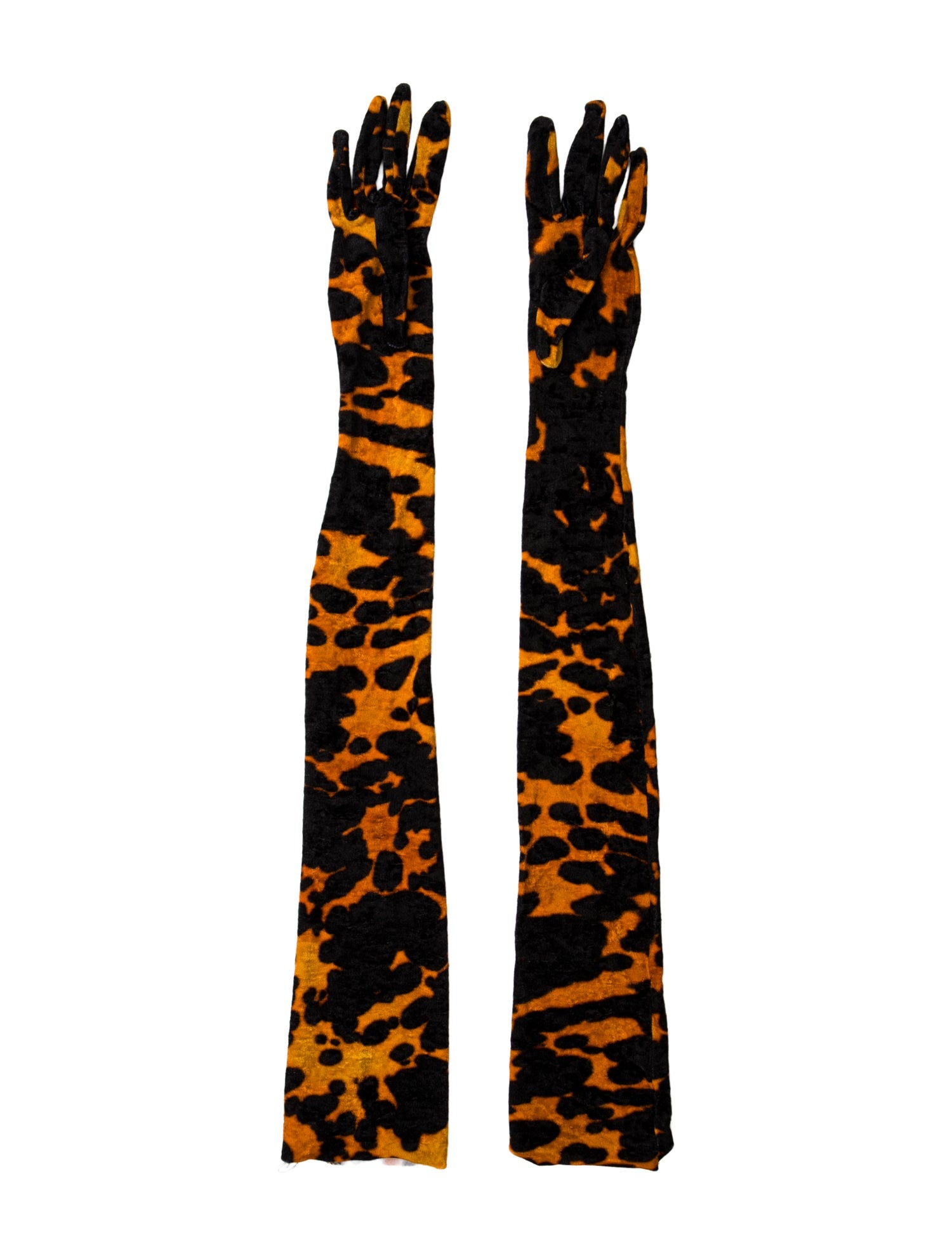 Dries Van Noten Long Animal Print Gloves