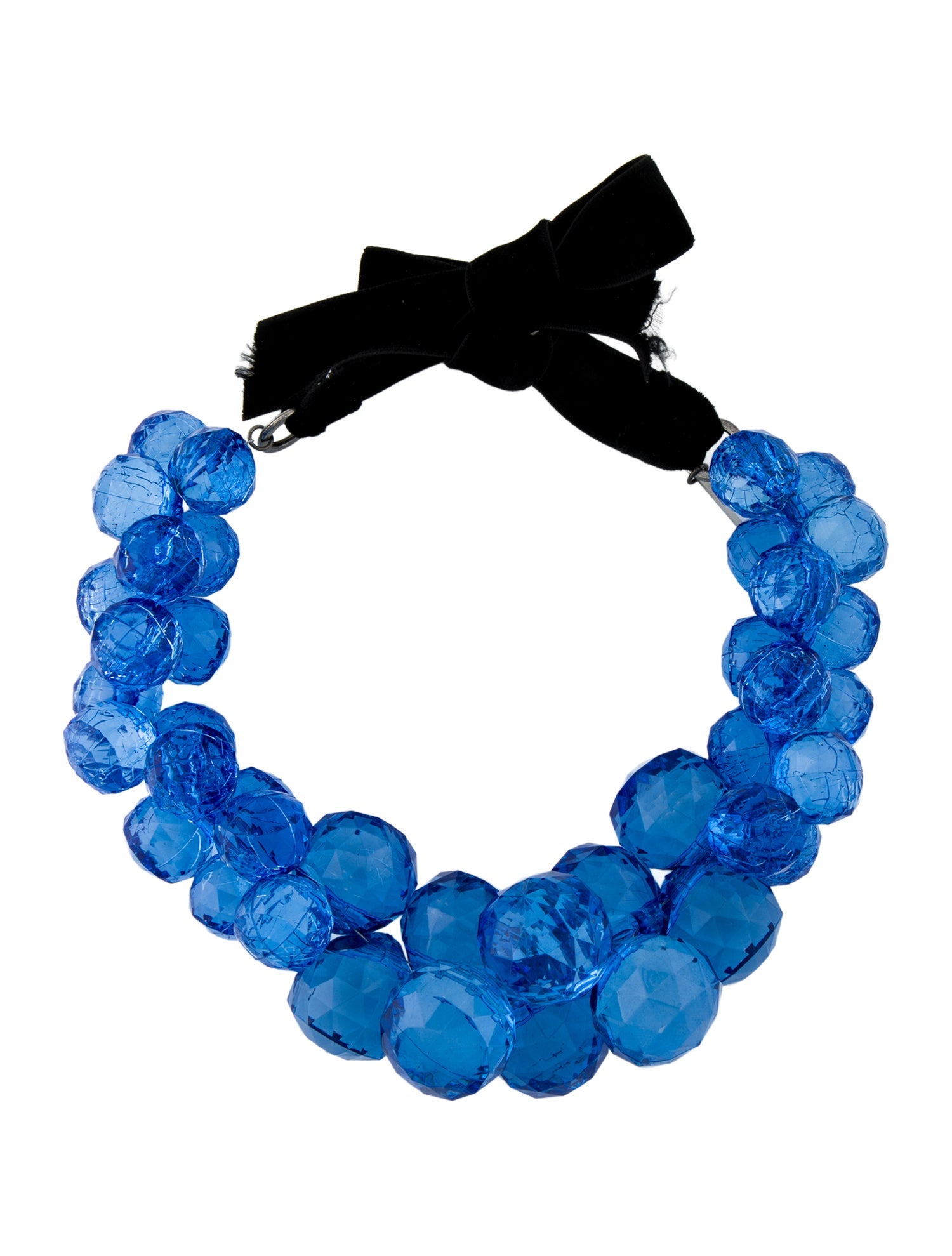 Dries Van Noten Bead & Velvet Collar Necklace