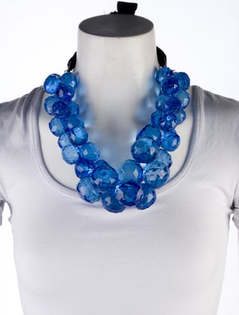 Dries Van Noten Bead & Velvet Collar Necklace