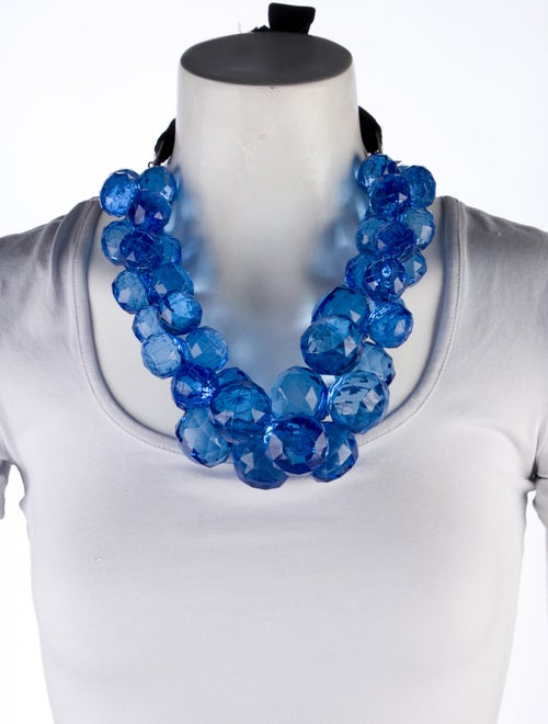 Dries Van Noten Bead & Velvet Collar Necklace