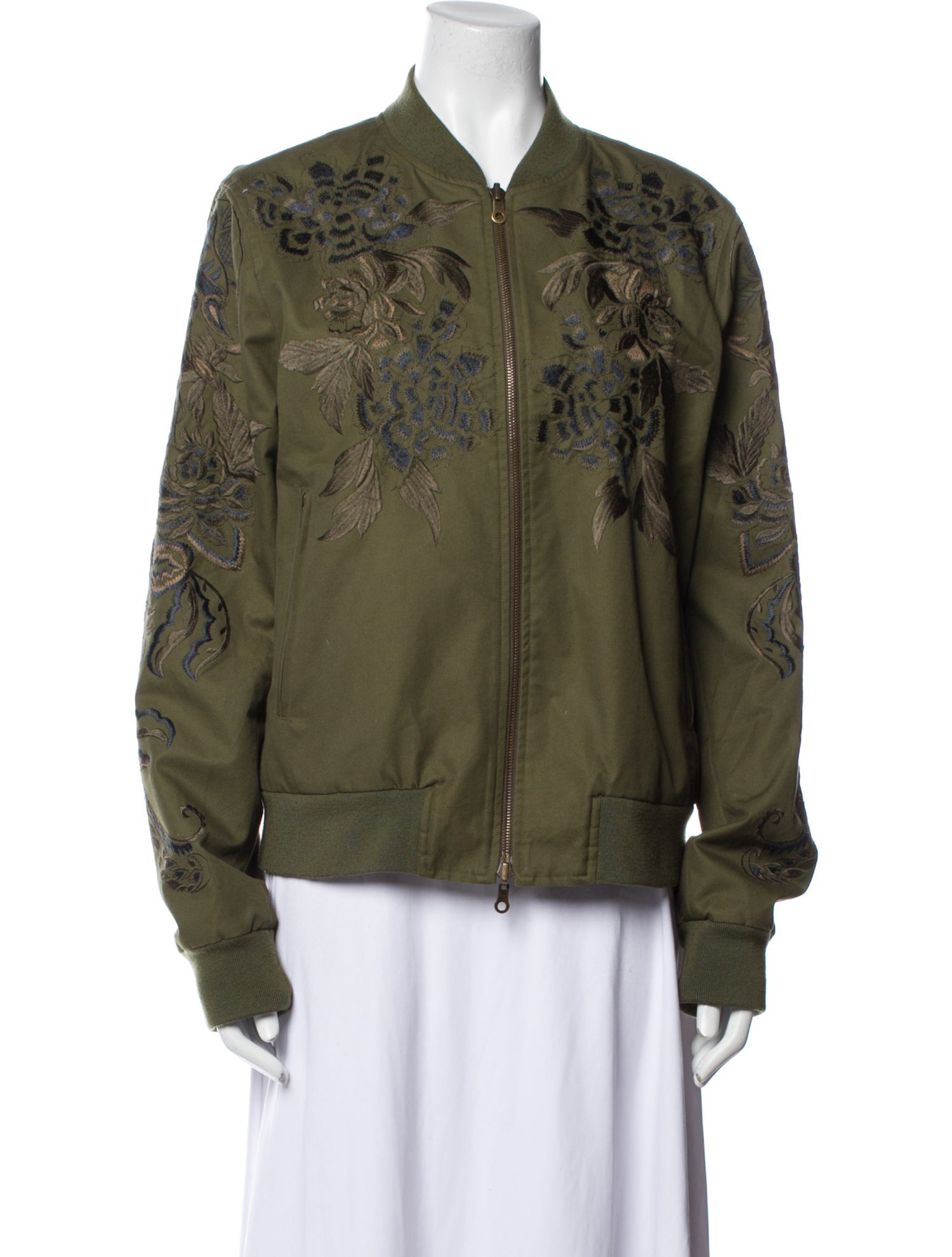 Dries Van Noten Floral Print Bomber Jacket