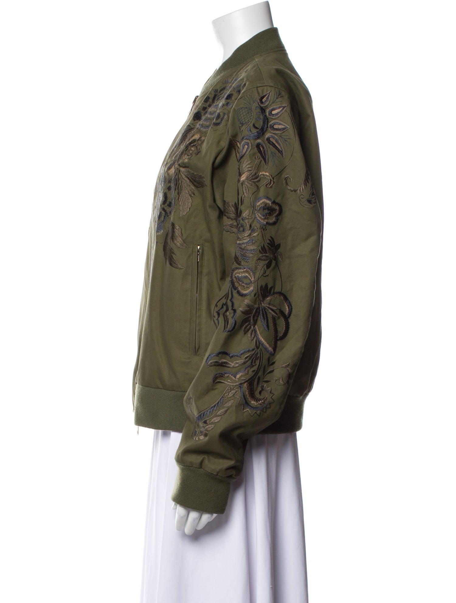 Dries Van Noten Floral Print Bomber Jacket