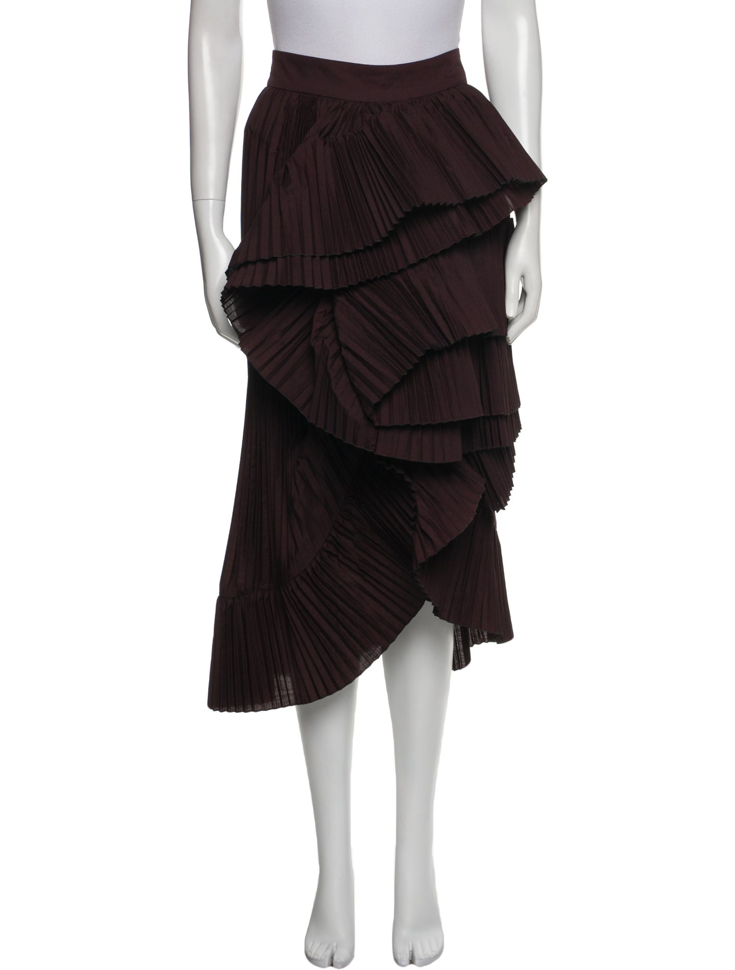 Dries Van Noten Pleated Accents Midi Length Skirt w/ Tags