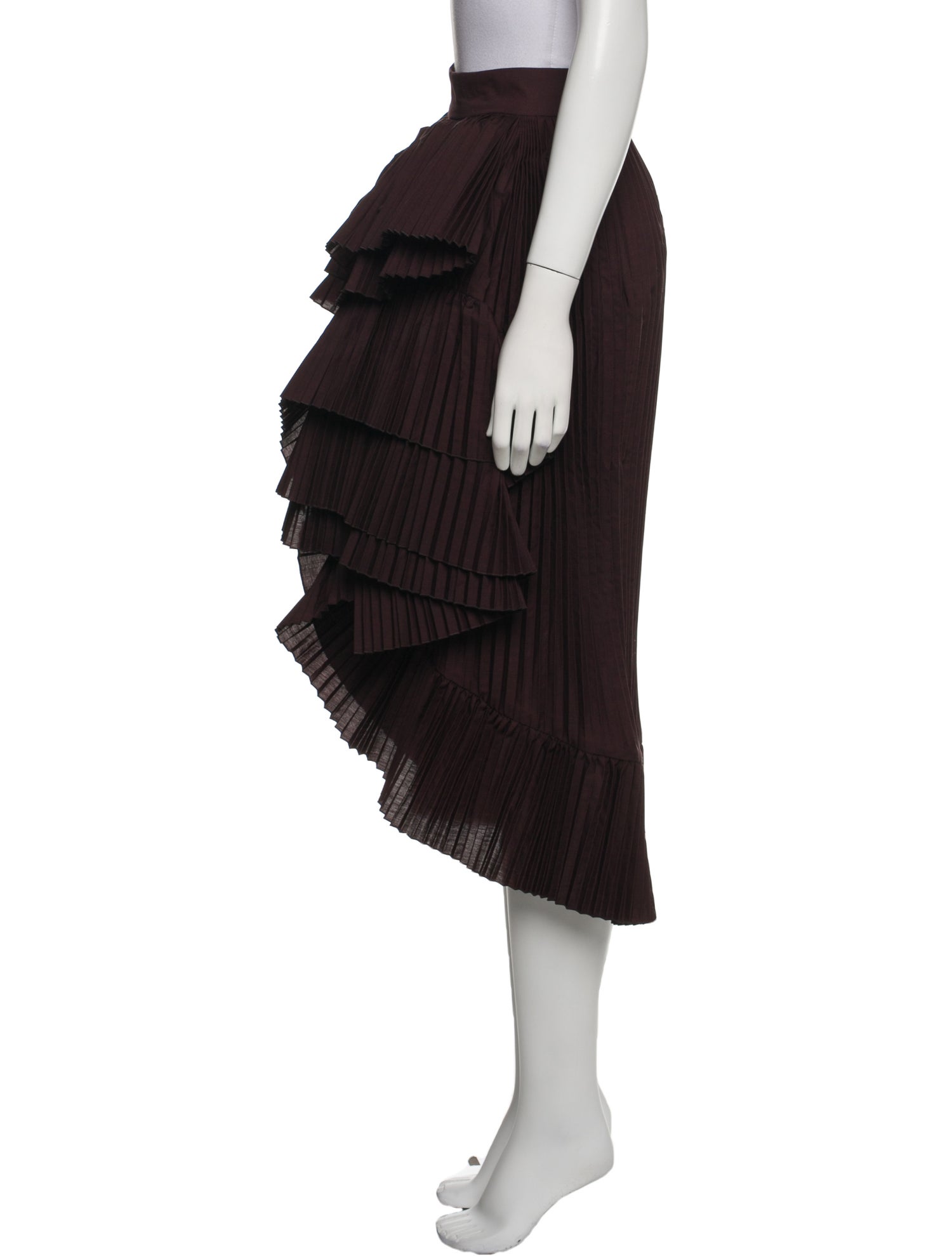 Dries Van Noten Pleated Accents Midi Length Skirt w/ Tags