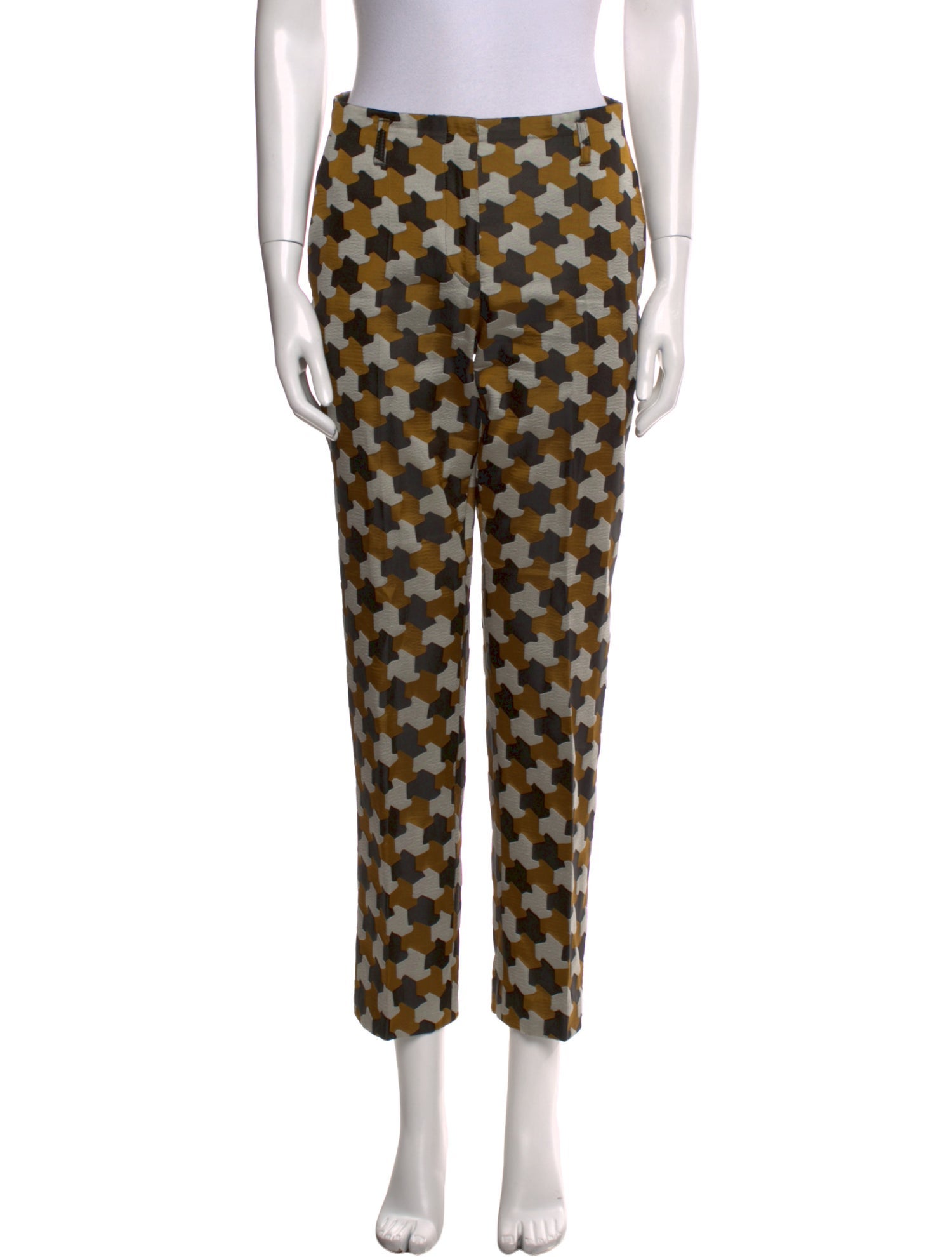 Dries Van Noten Printed Straight Leg Pants