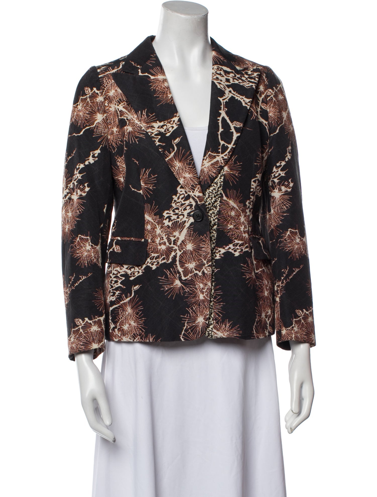 Dries Van Noten Floral Print Blazer