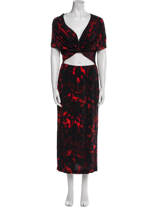 Dries Van Noten Printed Long Dress