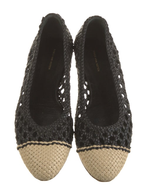 Dries Van Noten Leather Patterned Flats