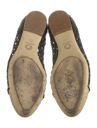 Dries Van Noten Leather Patterned Flats