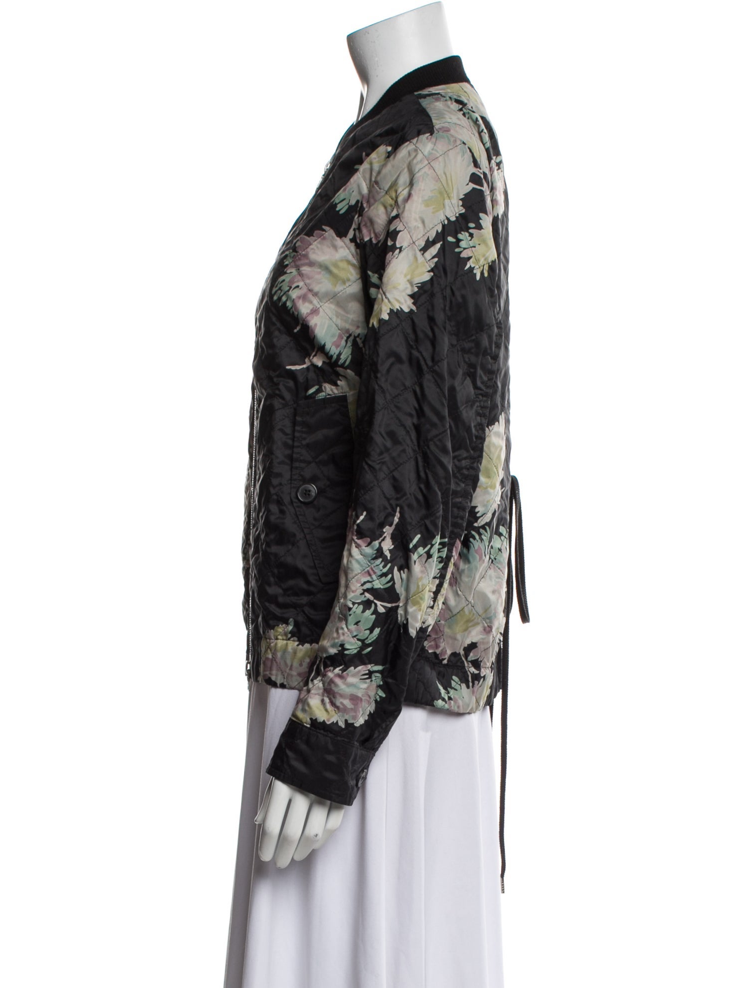 Dries Van Noten Floral Print Bomber Jacket
