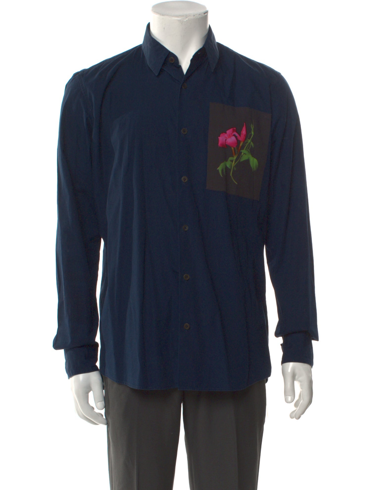 Dries Van Noten Graphic Print Long Sleeve Shirt