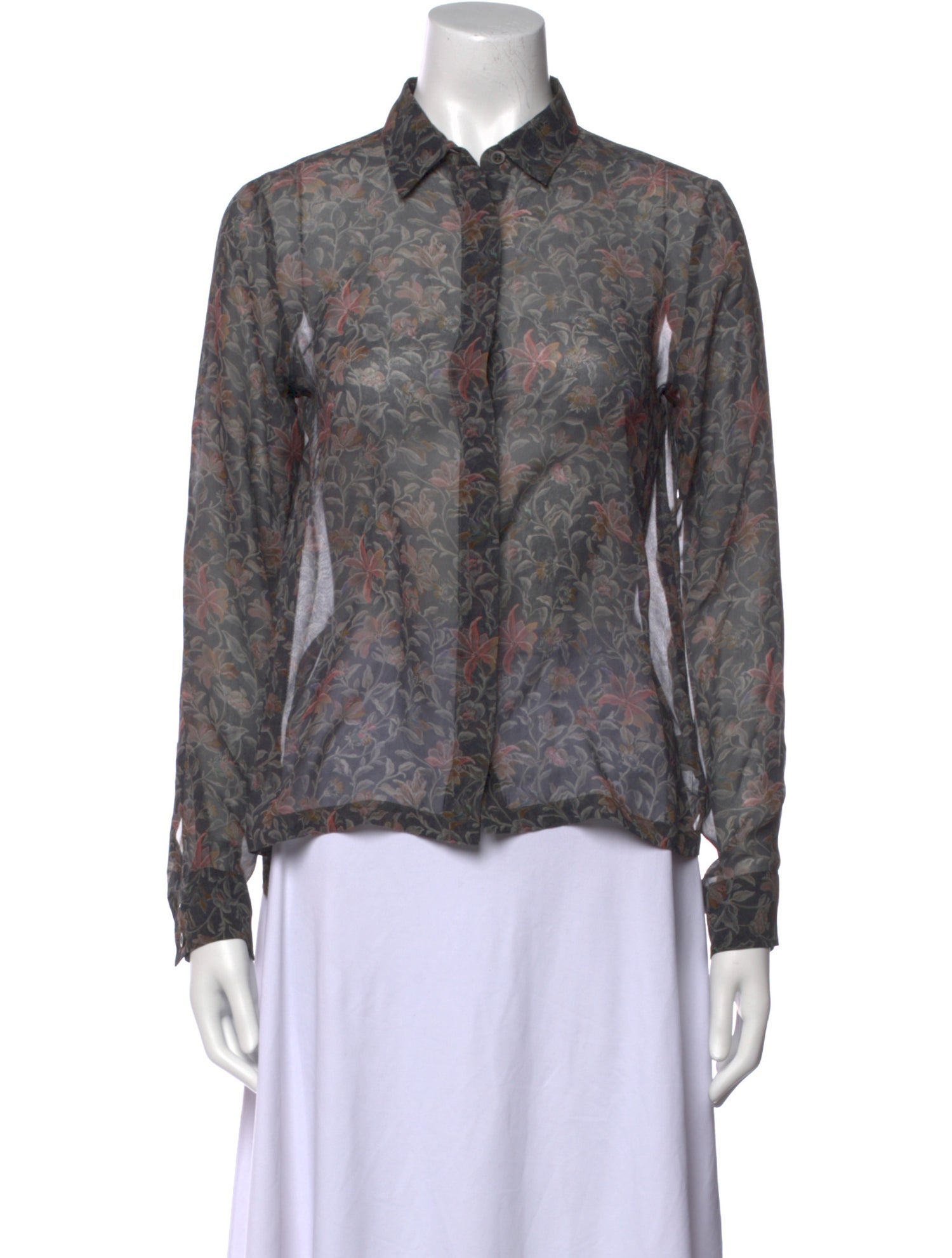Dries Van Noten Silk Paisley Print Button-Up Top