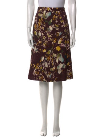 Dries Van Noten Floral Print Knee-Length Skirt
