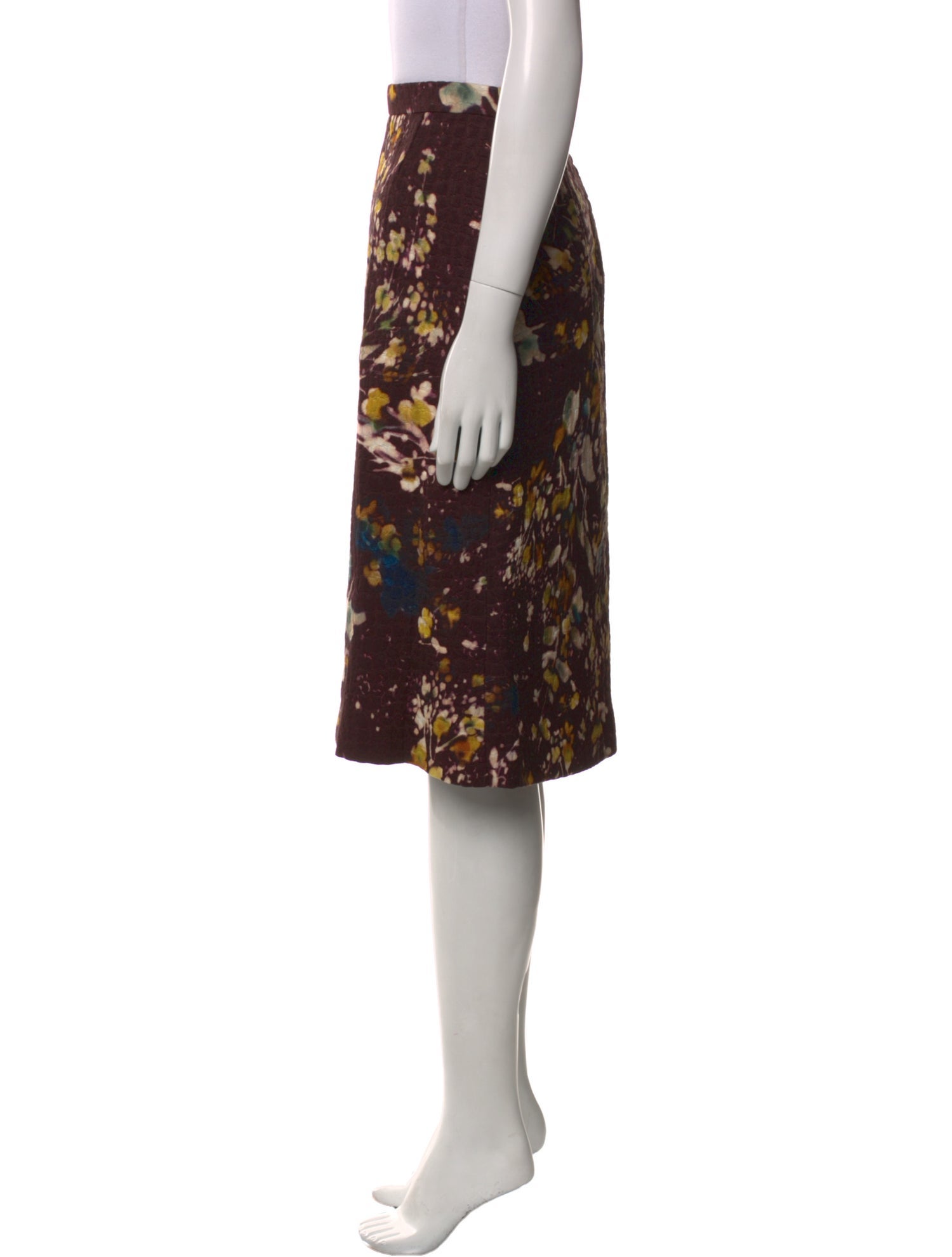 Dries Van Noten Floral Print Knee-Length Skirt
