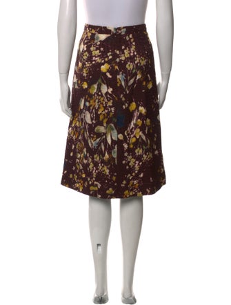 Dries Van Noten Floral Print Knee-Length Skirt