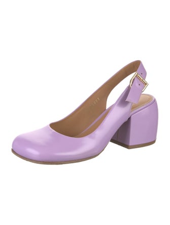 Dries Van Noten Leather Slingback Pumps