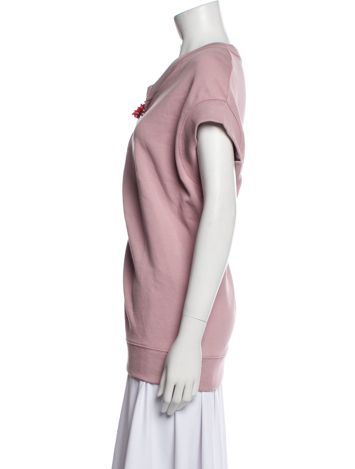 Dries Van Noten Scoop Neck Short Sleeve Sweatshirt