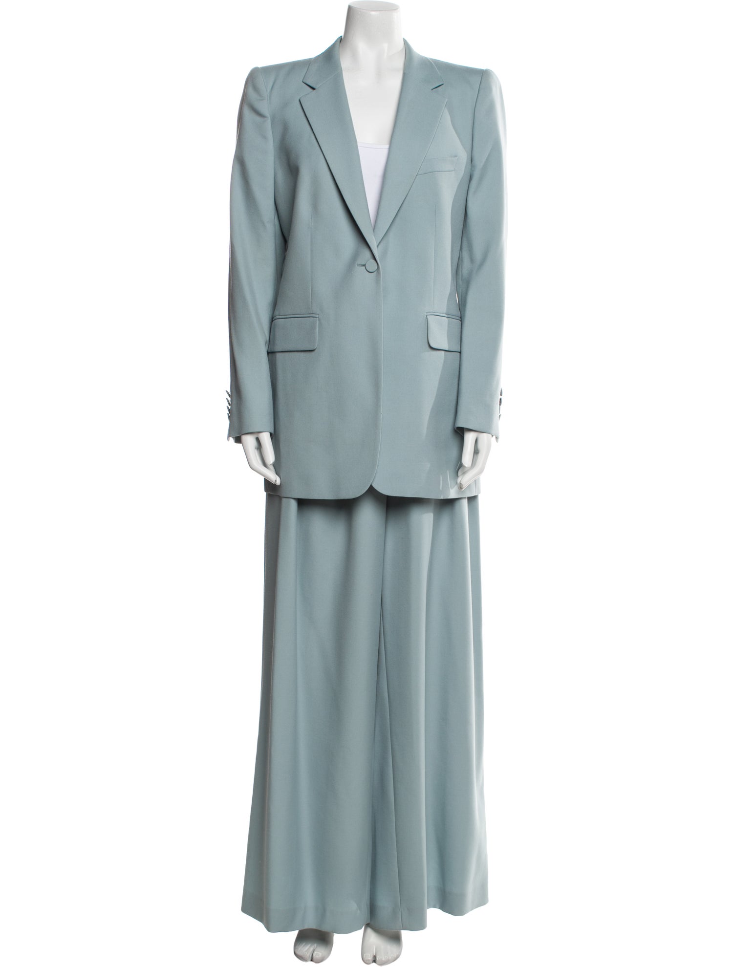 Dries Van Noten Wool Pleated Accents Pantsuit