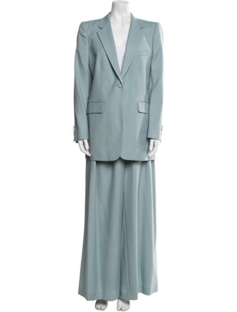 Dries Van Noten Wool Pleated Accents Pantsuit