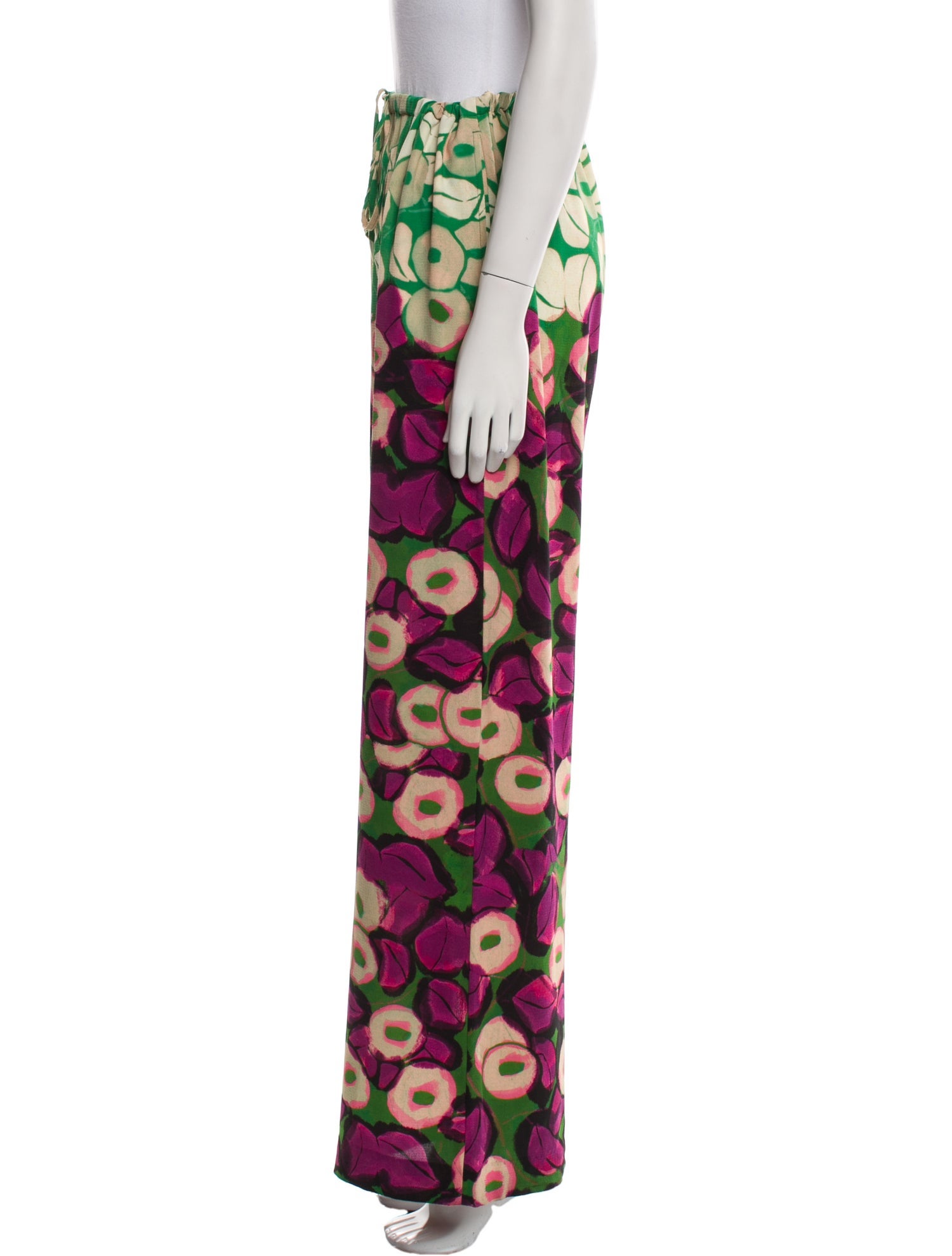 Dries Van Noten Printed Wide Leg Pants